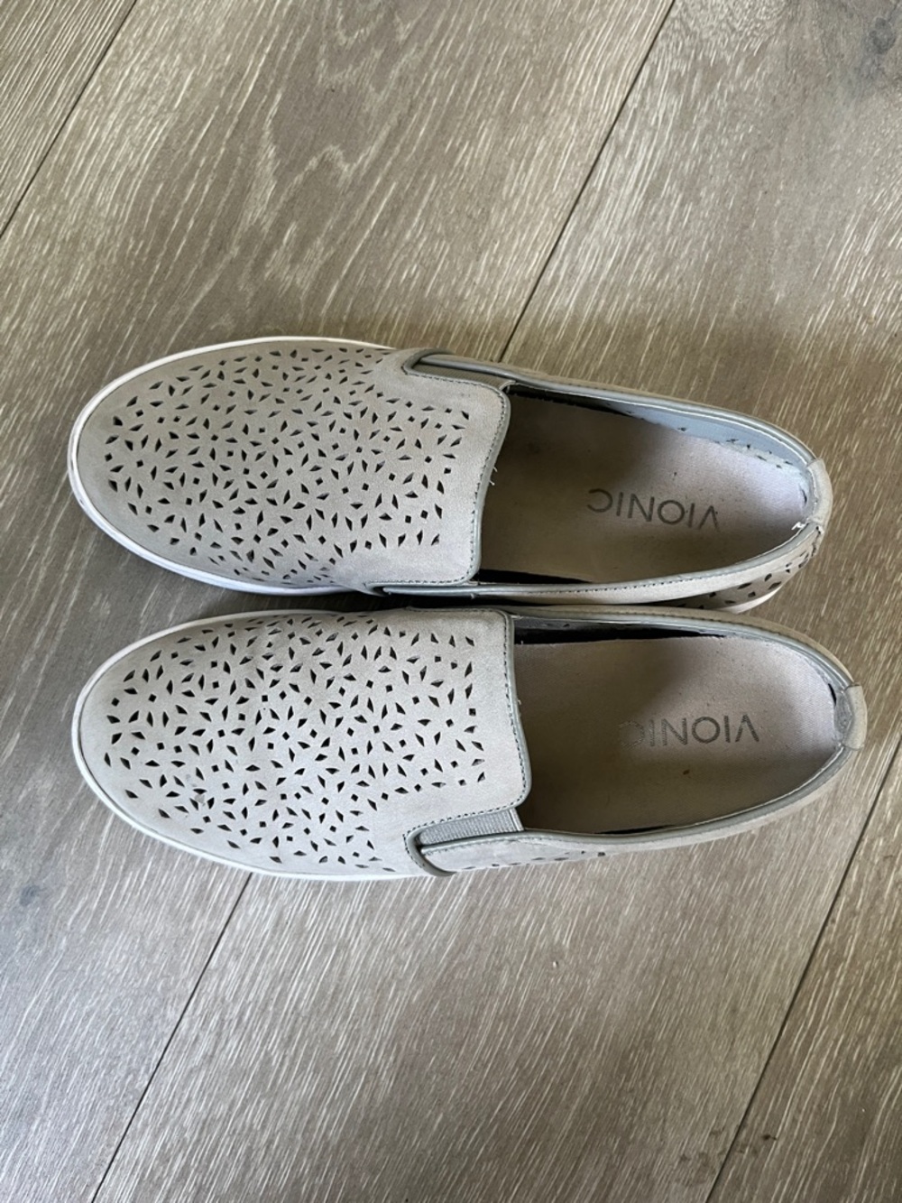 Vionic  Slip-On Perforated Sneakers - Gray